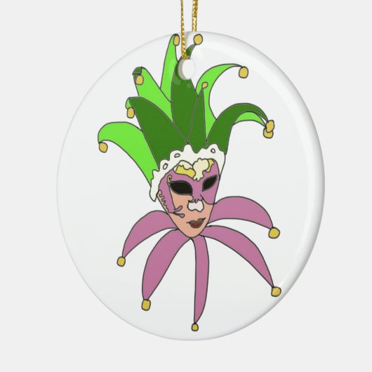 Venetian Jester Mask 2 Keramisch Ornament (Links)