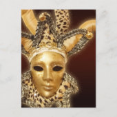 Venetian Jester Mask briefkaart (Voorkant)