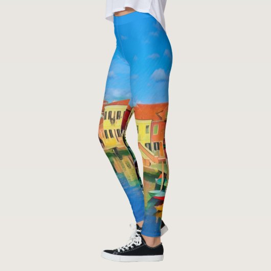 Venetian Lagoon - MURANO - panorama Leggings (Links)