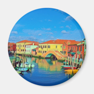 Venetian Lagoon - MURANO - panorama Magneet