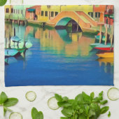 Venetian Lagoon - MURANO - panorama Theedoek (Gevouwen)