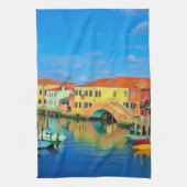 Venetian Lagoon - MURANO - panorama Theedoek (Verticaal)