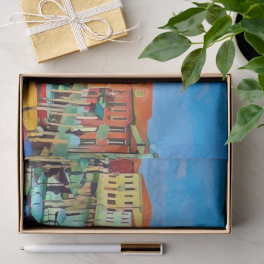 Venetian Lagoon - MURANO - panorama Tissuepapier (Geschenk)