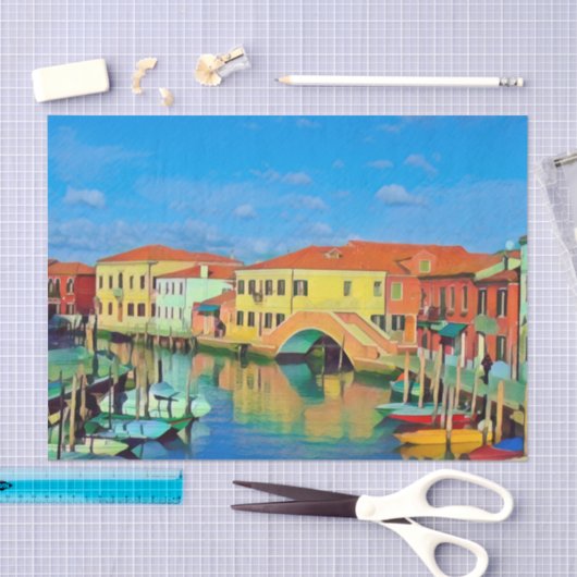 Venetian Lagoon - MURANO - panorama Tissuepapier (Craft)