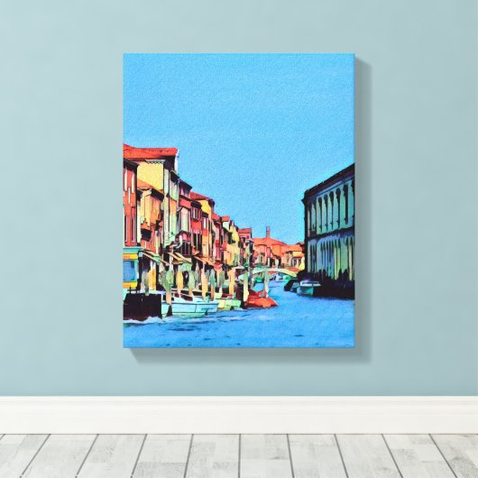 Venetian Lagoon - MURANO - uitzicht Canvas Afdruk (Insitu (Houten vloer))