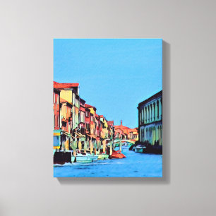 Venetian Lagoon - MURANO - uitzicht Canvas Afdruk