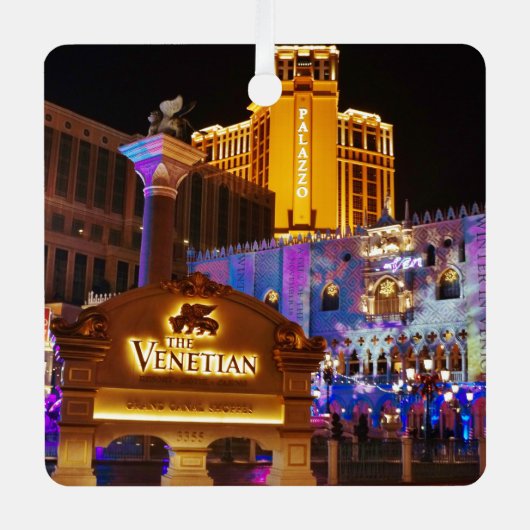 Venetian Las Vegas Decorative Evening Lights Metalen Ornament (Voorkant)