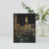 Venetian Las Vegas 's nachts Briefkaart (Staand voorkant)