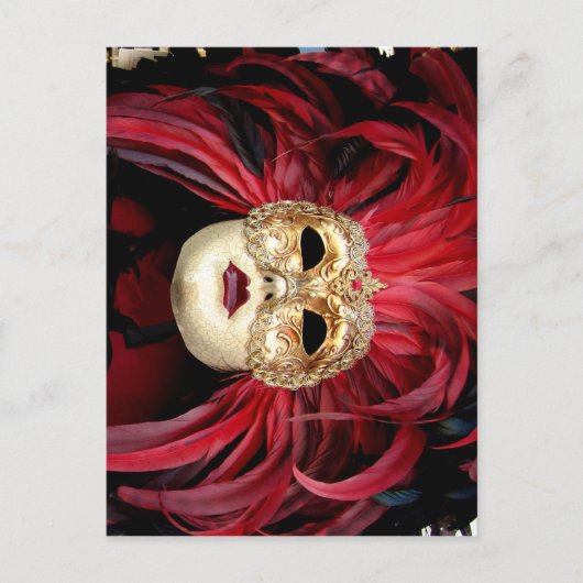 Venetian Mask Briefkaart (Voorkant)