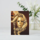 Venetian Mask briefkaart (Staand voorkant)