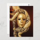 Venetian Mask briefkaart (Voorkant / Achterkant)