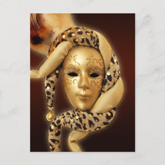 Venetian Mask briefkaart (Voorkant)