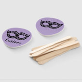 Venetian mask custom wedding handwaaier (Niet-gemonteerd)