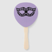 Venetian mask custom wedding handwaaier (Achterkant)