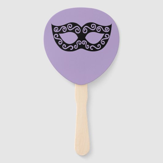 Venetian mask custom wedding handwaaier (Achterkant)