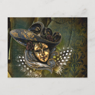 Venetian Mask Fantasy Briefkaart