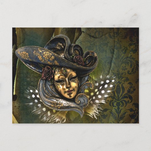 Venetian Mask Fantasy Briefkaart (Voorkant)
