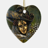 Venetian Mask Fantasy Keramisch Ornament (Rechts)