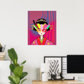 Venetian Mask Geisha Poster (Thuiskantoor)