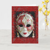 Venetian Mask Kaart (Gele Bloem)
