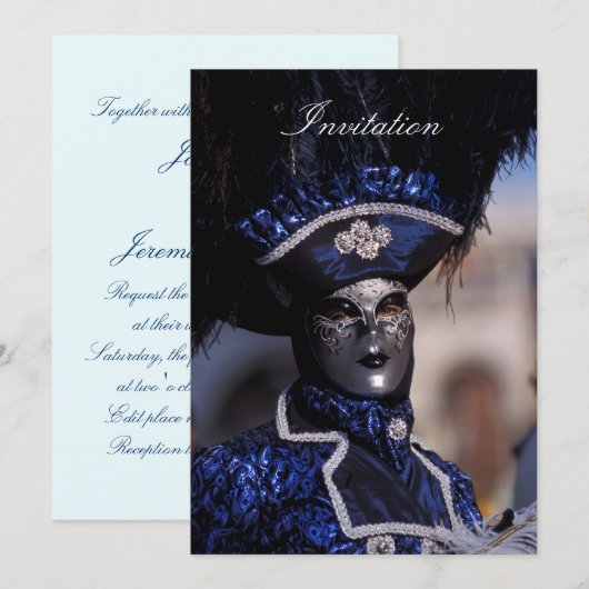 Venetian Mask Kaart (Voorkant / Achterkant)