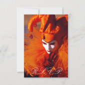 Venetian Mask RSVP Card (Voorkant)