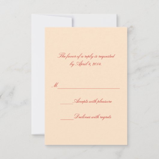 Venetian Mask RSVP Card (Achterkant)