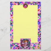 VENETIAN MASKERADE MASKS,CONFETTI GEM MONOGRAM BRIEFPAPIER (Voorkant)