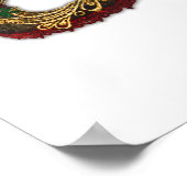 Venetian Masque: Gold en Red Rose Poster (Hoek)