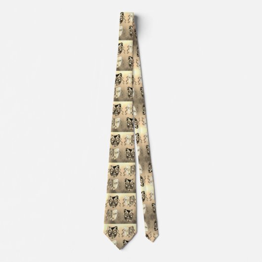 Venetian Masque Pattern in Vivid Eclectic Pattern Stropdas (Voorkant)