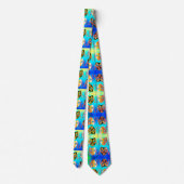 Venetian Masque Pattern in Vivid Eclectic Pattern Stropdas (Achterkant)