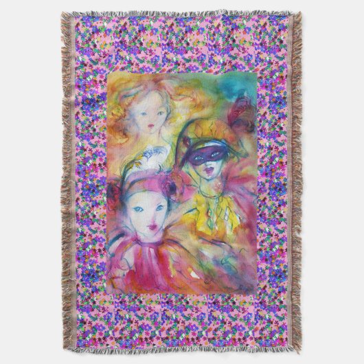 VENETIAN MASQUERADE/ARLECCHINO, PIERO, COLOMBINA DEKEN (Voorkant Verticaal)