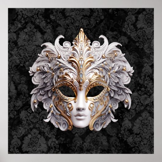 Venetian, Masquerade Carnival Mask Poster (Voorkant)