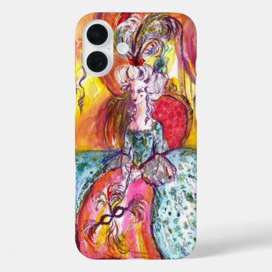 VENETIAN MASQUERADE / COLOMBINA MET BLAUWE DRESS Case-Mate iPhone CASE (Achterkant)