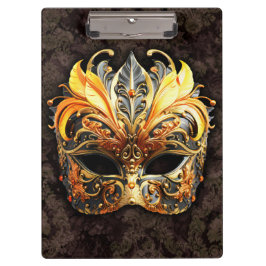 Venetian Masquerade Golden Mask Klembord