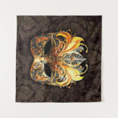 Venetian Masquerade Golden Mask Wandkleed (Voorkant (horizontaal))