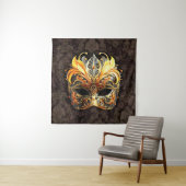 Venetian Masquerade Golden Mask Wandkleed (In situ)