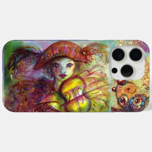 VENETIAN MASQUERADE / HARLEQUINE VIOLIN SPELEN Case-Mate iPhone CASE (Achterkant (horizontaal))