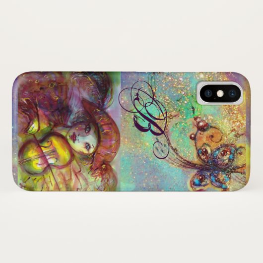 VENETIAN MASQUERADE / HARLEQUINEMONOGRAM Case-Mate iPhone CASE (Achterkant (horizontaal))