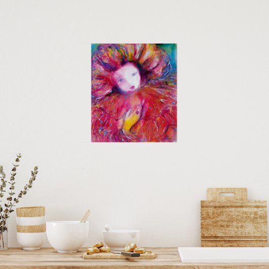 VENETIAN MASQUERADE/MASK IN RODE POSTER (Keuken)