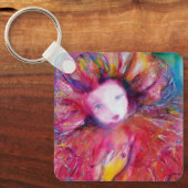 VENETIAN MASQUERADE, MASK IN RODE Roze Sleutelhanger (Voorkant)