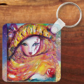 VENETIAN MASQUERADE - MASKER IN GEEL SLEUTELHANGER (Achterkant)