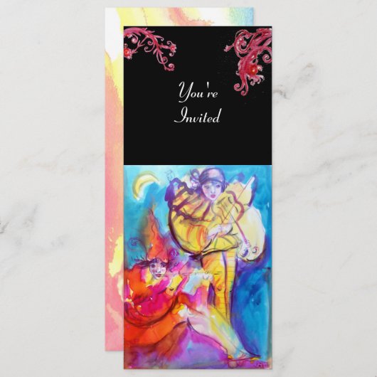 VENETIAN MASQUERADE / MUSICAL NOCTURNE KAART (Voorkant / Achterkant)