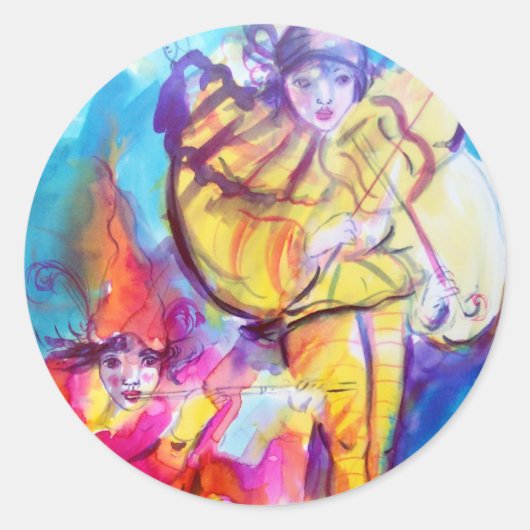 VENETIAN MASQUERADE / MUSICAL NOCTURNE RONDE STICKER (Voorkant)