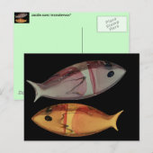 Venetian Murano Glass Fish Briefkaart (Voorkant / Achterkant)