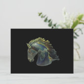Venetian Murano Glass Horse Invitation Kaart (Staand voorkant)