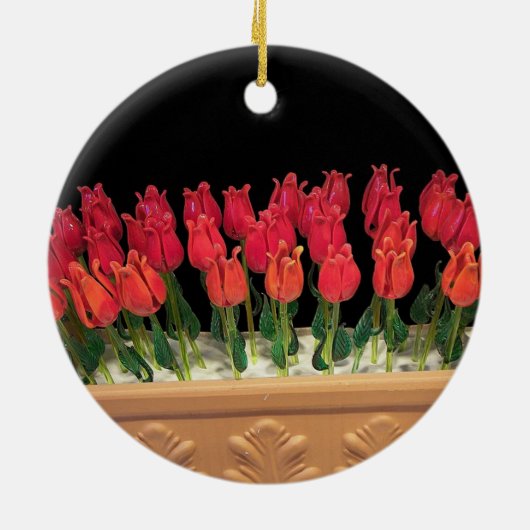 Venetian Murano Glass Rozen Ornament (Achterkant)