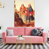 Venetian Noblemen in een Cafe Canvas Afdruk (Insitu (Woonkamer))