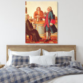 Venetian Noblemen in een Cafe Canvas Afdruk (Insitu (Slaapkamer))