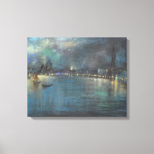 Venetian Nocturne (door Glenn Cooper Henshaw) Canvas Afdruk (Voorkant)